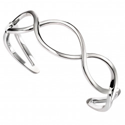 Silver Open Twist Bangle B4814