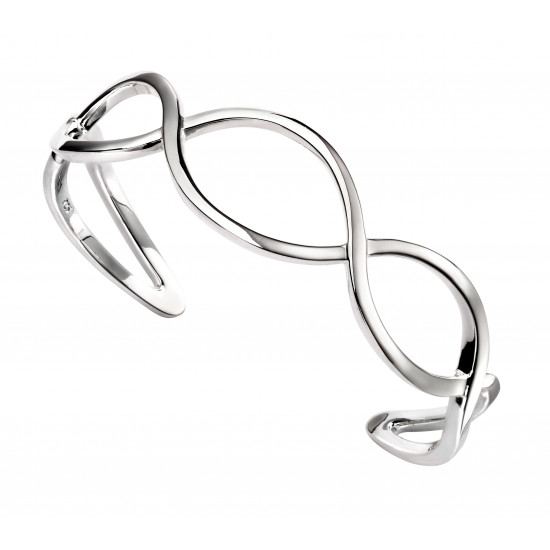 Silver Open Twist Bangle B4814