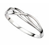 Silver Cross Over Bangle B4820