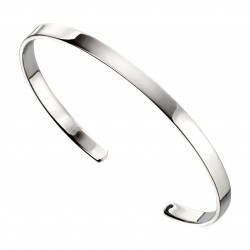 Silver Plain Torque Bangle B5064