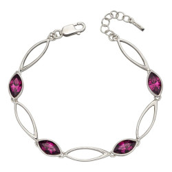 Fiorelli Amethyst Navette Twist Bracelet F63