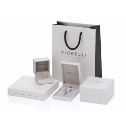 Fiorelli Silver Mother of Pearl Pave Locket and Chain P4897W