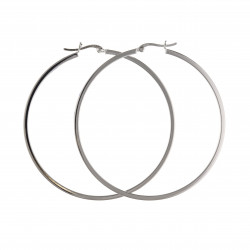 Silver Plain Hoop Earrings BP2162