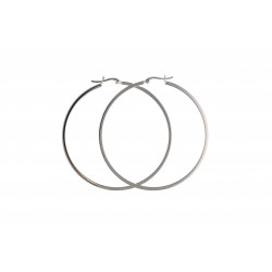 Silver Plain Hoop Earrings BP2162