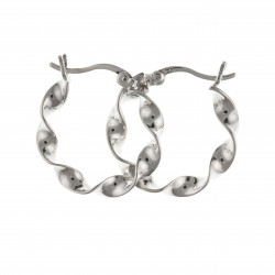 Silver Twist Hoop Earrings BP6636