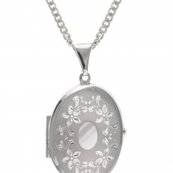 Silver Locket and Chain BT4661