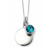 Birthstone Silver Pendant December P4601