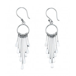 Silver Multi-Stick Drop Earrings E2388