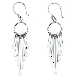 Silver Multi-Stick Drop Earrings E2388