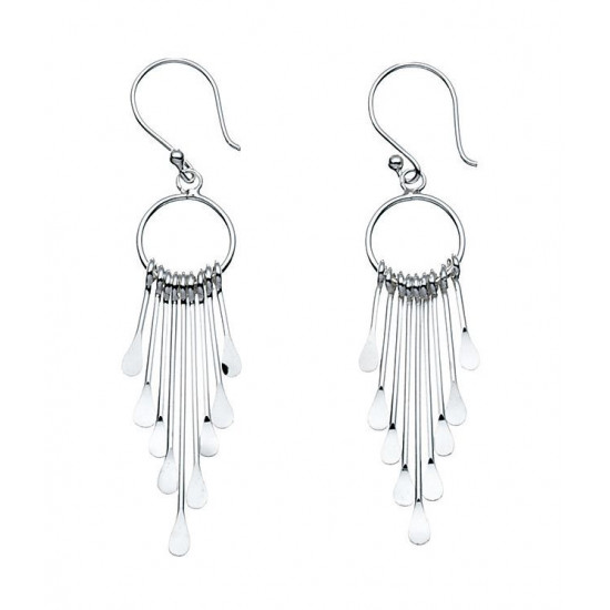 Silver Multi-Stick Drop Earrings E2388