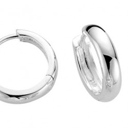 Silver Polished Hoop Earrings E3216