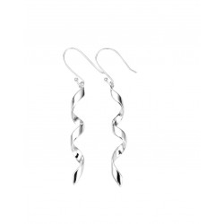 Silver Swirl Drop Earrings E3430