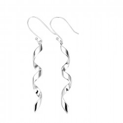 Silver Swirl Drop Earrings E3430