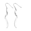 Silver Twisted Drop Earrings E4191