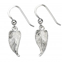 Silver Leaf Drop Earrings E4609