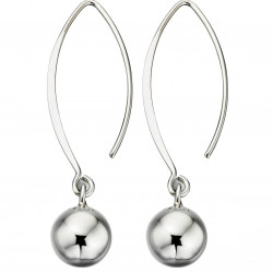 Silver Ball Drop Hook Earrings E4630