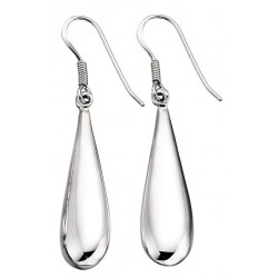 Silver Plain Drop Earrings E464