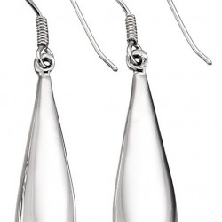 Silver Plain Drop Earrings E464