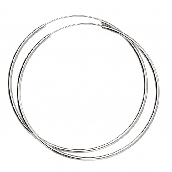 Silver Large Hoop Earrings E5392