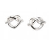 Silver Pretzel Stud Earrings E5399