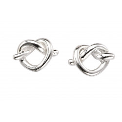 Silver Pretzel Stud Earrings E5399