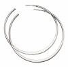 Silver Large Plain Hoop Earrings E5410