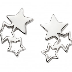 Silver Star Stud Earrings E5416