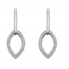  Fiorelli Silver Double navette with CZ drop earrings E5636C