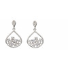 Silver Scattered Cubic Zirconia Teardrop Earrings E5673C