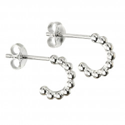 Silver Small Ball 3/4 Hoops E5866