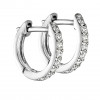 Silver CZ Huggie Hoop Earrings E5875C