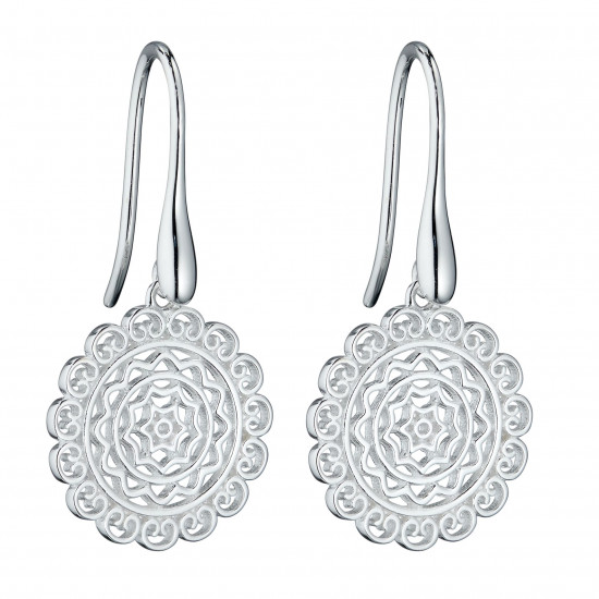 Silver Filigree Hook Earrings E5921