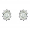 Silver Green Amethyst Stud Earrings E5936G