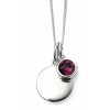 Birthstone Silver Pendant Febuary P4591