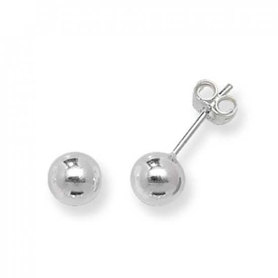 Silver 6mm Ball Studs G5513 | P.T.Miles Jewellers