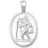 Silver Oval St Christopher G6787