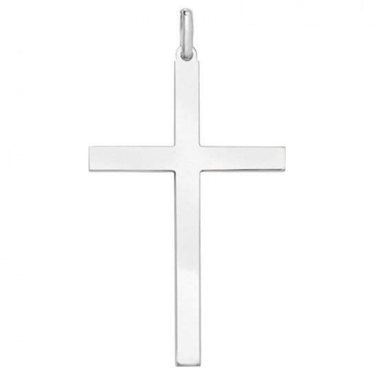 Silver Large Plain Cross G6628