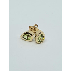 9ct Peridot Pear Stud Earrings GE1120PD