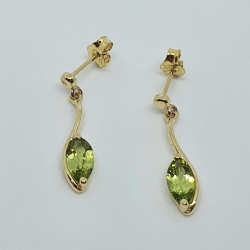 9ct Peridot drop Earrings GE1155PD