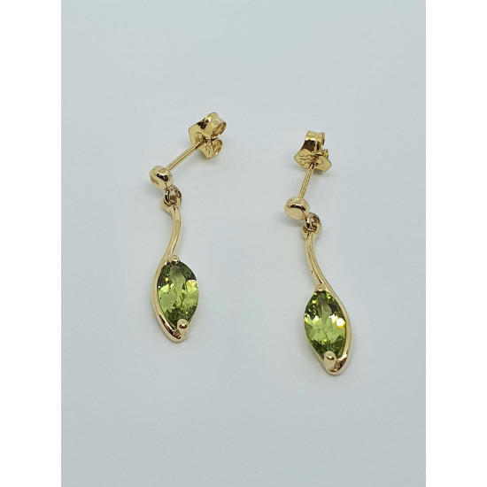 9ct Peridot drop Earrings GE1155PD