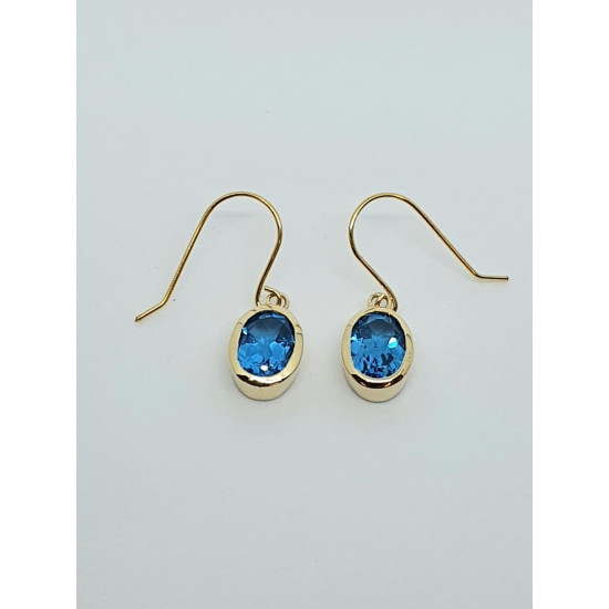 9ct Blue Topaz Drop Earrings GE1158BT