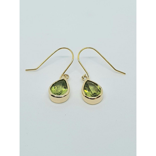 9ct Peridot Pear Drop Earrings GE1159PD