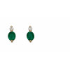 9ct Emerald and Diamond Stud Earrings GE2134G 