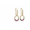 9ct Open Circle Ruby Drop Earrings GE2140R