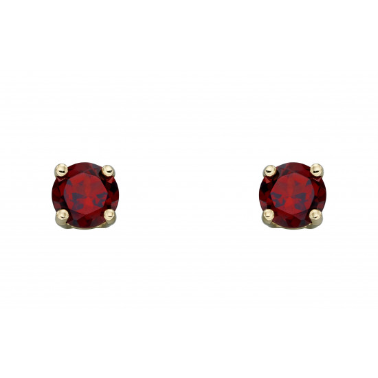 Birthstone 9ct Gold January Stud Earrings GE2326