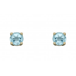  Birthstone 9ct Gold March Stud Earrings GE2328