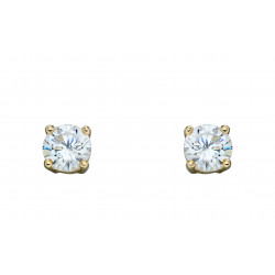 Birthstone 9ct Gold April CZ Stud Earrings GE2329 