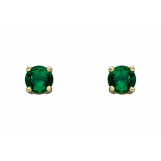 Birthstone 9ct Gold May Stud Earrings GE2330