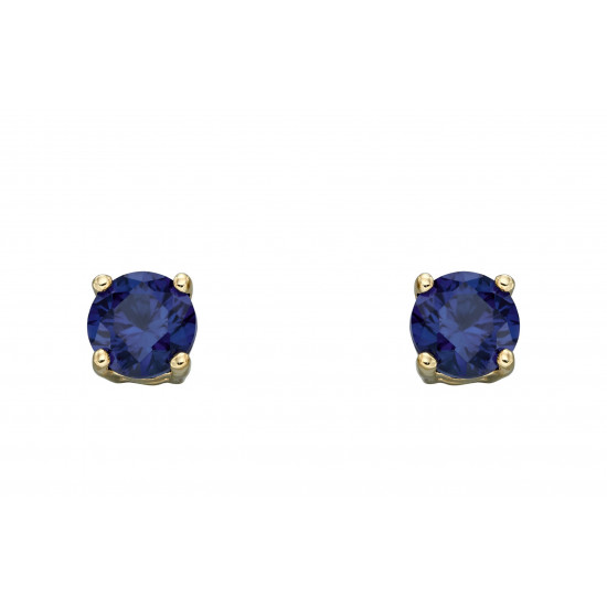 Birthstone 9ct Gold September Stud Earrings GE2334