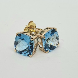 9ct Blue Topaz Stud Earrings GE6454BT